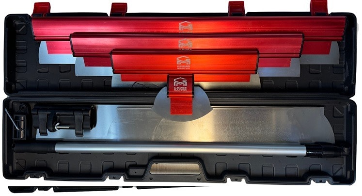 Набор шпателей Gross-Master для механизированного нанесения, красный (анодированный алюминий) с лезвиями прямыми краями